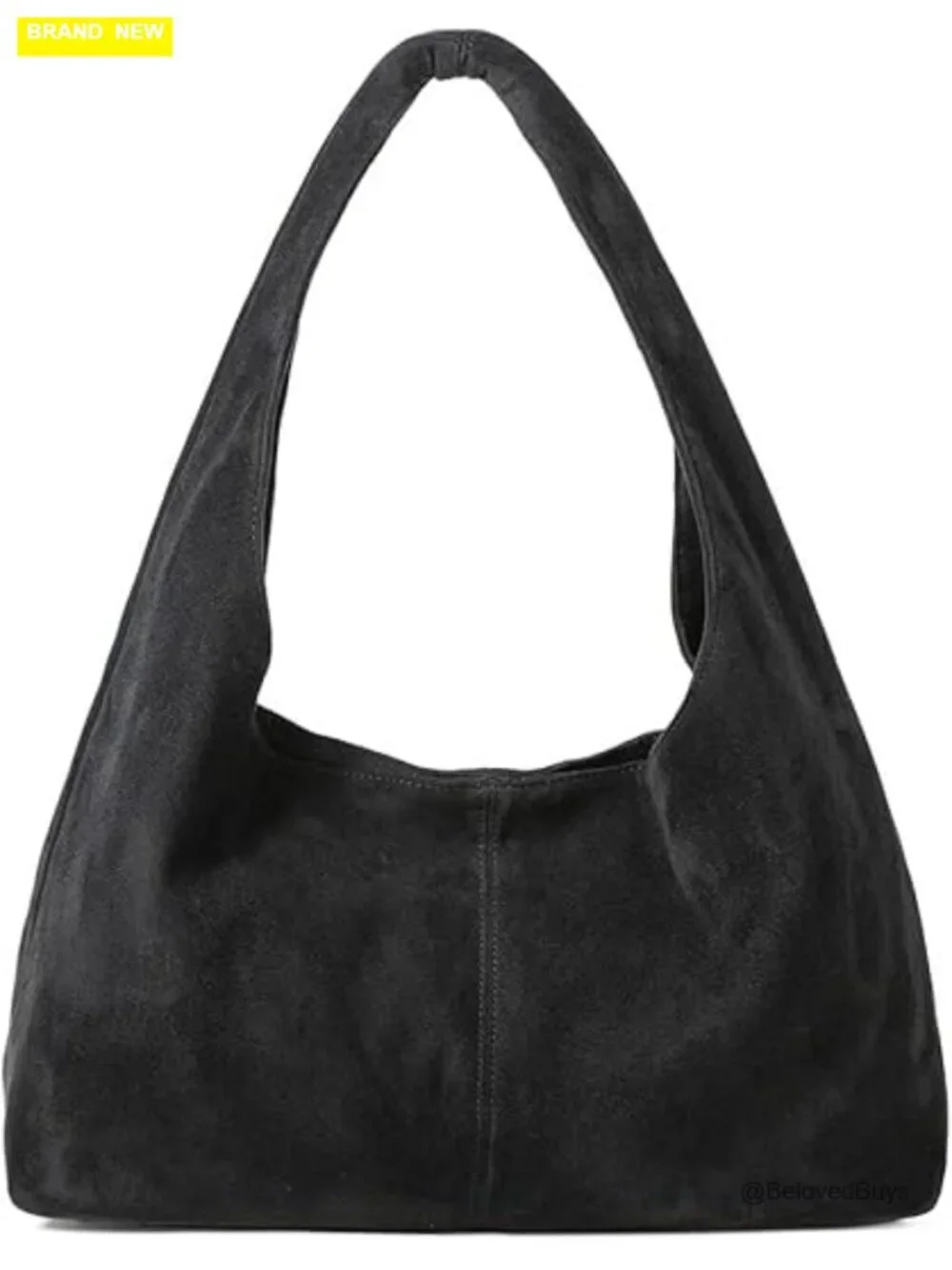 Suede Tote Bag Crescent Shoulder Handbag Underarm Purse Work Bag Dumpling Bag